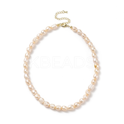 Natural Pearl Beaded Necklaces for Women NJEW-JN04107-03-1