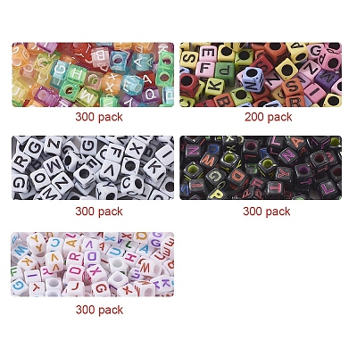 DIY 6mm Cube Bead Stretch Bracelet Kits for Children's Day DIY-YW0001-82-1