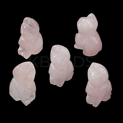 Natural Rose Quartz Carved Healing Figurines G-B062-04E-1
