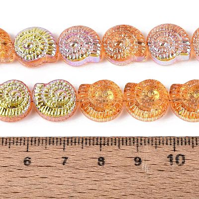 Electroplate Transparent Glass Beads Strands EGLA-Q136-02A-06-1