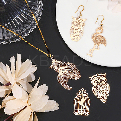 30Pcs 5 Style Brass Pendants KKC-CA0001-10-1