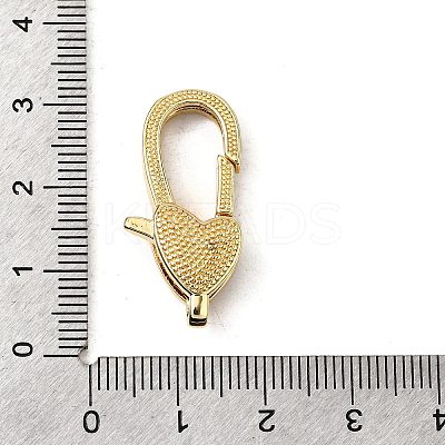 Brass Clear Cubic Zirconia Lobster Claw Clasps KK-Z078-46B-G-1