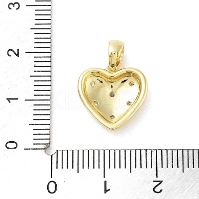 Brass Micro Pave Cubic Zirconia Pendants KK-F877-25G-1