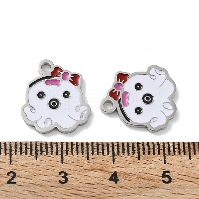 304 Stainless Steel Enamel Pendants STAS-P339-19P-02-1