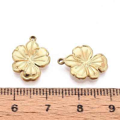 304 Stainless Steel Flower Pendants STAS-T067-55G-1