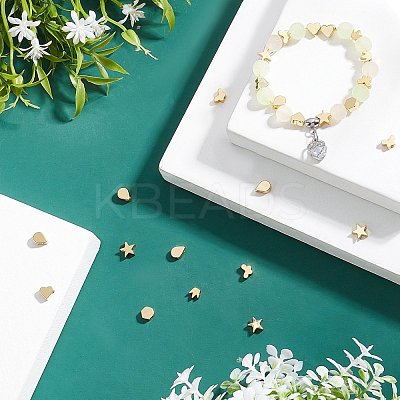 36Pcs 6 Style Brass Beads KK-FH0002-90-1