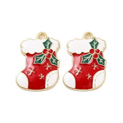 Christmas Theme Rack Plating Alloy Pendants FIND-M020-04G-06-1