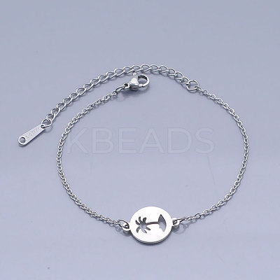 Tarnish Resistant 201 Stainless Steel Link Bracelets BJEW-T011-JN499-1-1