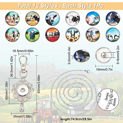 DIY Half Round Pendant Necklace Making Kits DIY-SC0019-99C-1