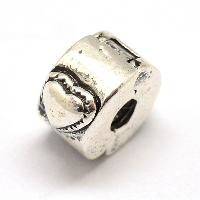 Alloy European Style Clasps PDLC-R001-22AS-1