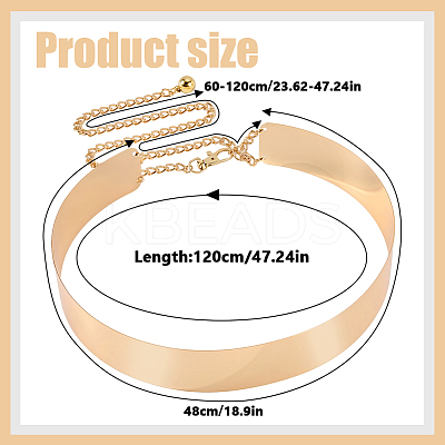 40MM Iron Wide Waist Belts AJEW-WH0481-484B-1
