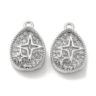 Brass Micro Pave Cubic Zirconia Pendants KK-H460-06P-1