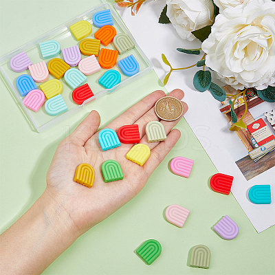 36Pcs 12 Colors Silicone Beads SIL-DC0001-26-1