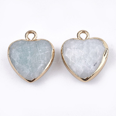Electroplate Natural Amazonite Pendants G-T112-03C-1