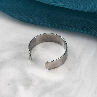 304 Stainless Steel Open Cuff Rings RJEW-G335-01A-1