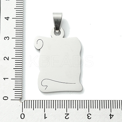 Non-Tarnish 201 Stainless Steel Pendants STAS-U003-07P-1