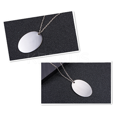 201 Stainless Steel Mirror Polished Finish Stamping Blank Tag Pendants STAS-BC0002-30P-1