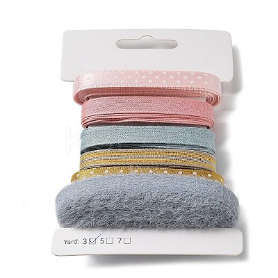 18 Yards 6 Colors Polyester Ribbon SRIB-C001-B01-1