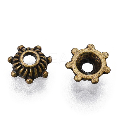 Tibetan Style Zinc Alloy Bead Caps MLF0514Y-01-1
