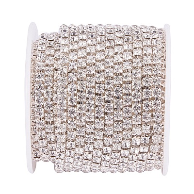 Brass Rhinestone Strass Chains CHC-T001-SS16-01S-1