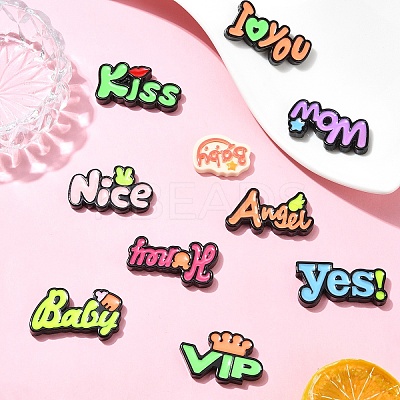 10Pcs 10 Styles Opaque Resin Decoden Cabochons FIND-YW0005-82-1