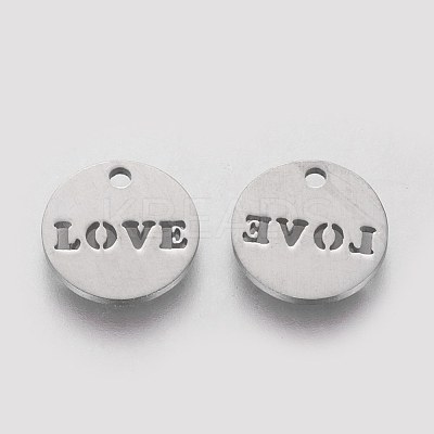 Non-Tarnish 304 Stainless Steel Charms STAS-Q201-T052-1
