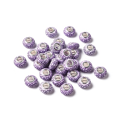 Opaque Resin European Beads RESI-C055-01-1