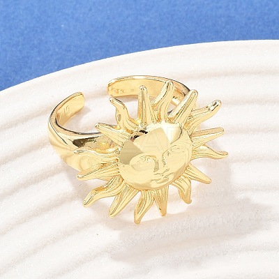 Brass Adjustable Cuff Open Rings LS-RJEW-C145-03G-1