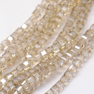 Electroplate Glass Bead Strands EGLA-J028-3x3mm-FM1-1