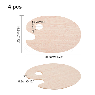 Wooden Painting Palette DIY-PH0026-80-1