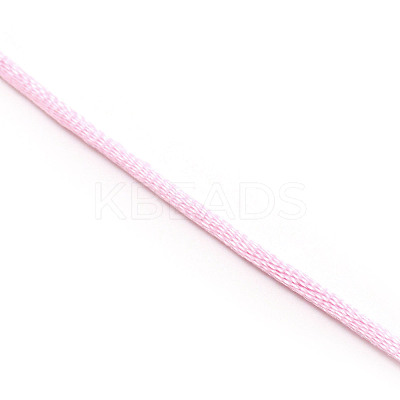 Polyester Satin Rattail Cord OCOR-WH0066-43K-1