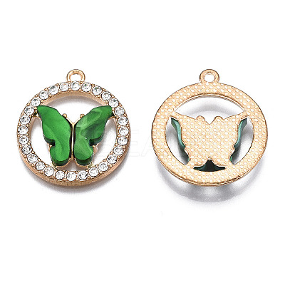 Alloy Rhinestone Pendants X1-PALLOY-S183-001C-RS-1