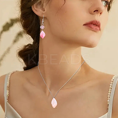 30Pcs 6 Styles Baking Paint Transparent Glass Petal Beads DGLA-YW0001-33-1