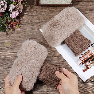Acrylic Fiber Woolen Yarn Socks Leg Cover AJEW-WH20018-149A-1