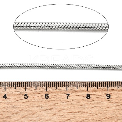 304 Stainless Steel Square Snake Chains STAS-L306-06A-P-1
