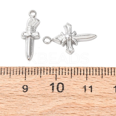 10Pcs 304 Stainless Steel Pendants STAS-P432-11P-1