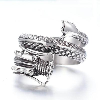316 Surgical Stainless Steel Wide Band Rings RJEW-F054-03AS-1