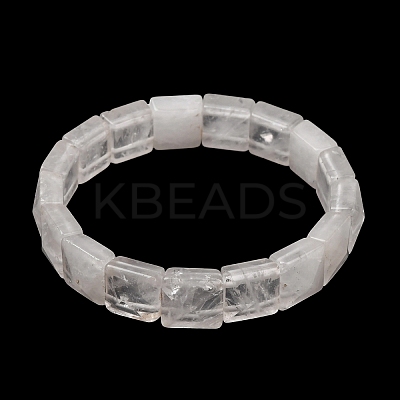 Natural Quartz Crystal Beaded Stretch Bracelets for Unisex G-K303-02O-1