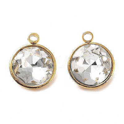 Golden 304 Stainless Steel Charms STAS-Q307-02G-01-1