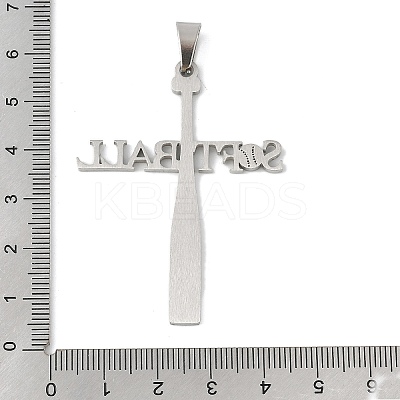 304 Stainless Steel Big Pendants STAS-U040-04P-1