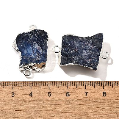 Raw Rough Natural Dyed Quartz Crystal Links Connector Charms G-K189-04S-04-1