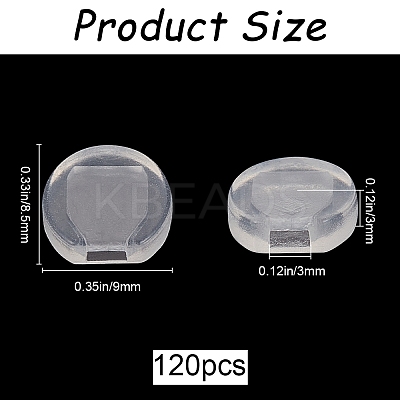 120Pcs Comfort Silicone Earring Pads KY-SP0001-04-1
