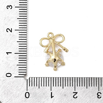 Brass Micro Pave Cubic Zirconia Pendants KK-A275-19B-G-1