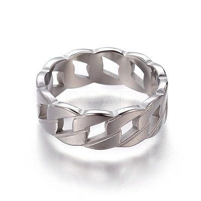 Tarnish Resistant 202 Stainless Steel Finger Rings RJEW-E158-22P-1