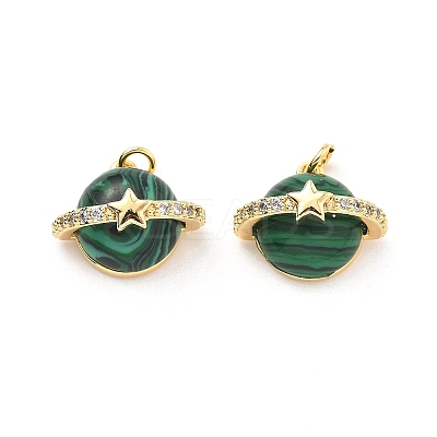 Synthetic Malachite Pendants KK-B129-13G-02-1