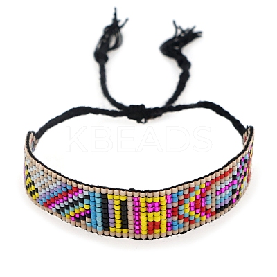 Miyuki Seed Braided Bead Bracelet BJEW-P269-27-1