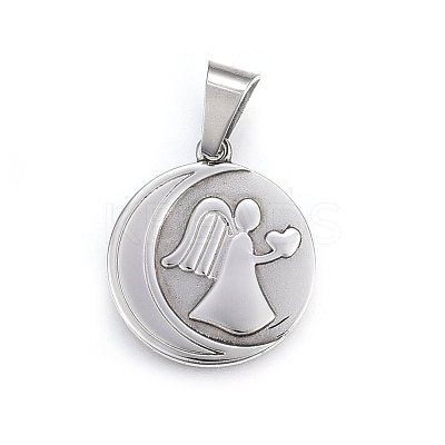 Non-Tarnish 304 Stainless Steel Pendants STAS-P211-25P-1