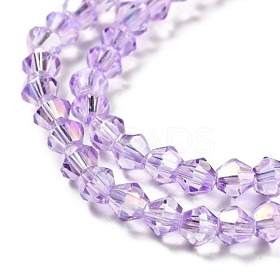 Transparent Electroplate Glass Beads Strands LS-EGLA-S056-4mm-23-1