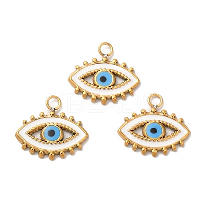 Ion Plating(IP) 304 Stainless Steel Enamel Pendants STAS-A080-18G-1