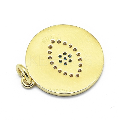 Brass Micro Pave Clear Cubic Zirconia Pendants KK-M207-F03-08-1